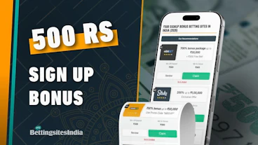 500 rs signup bonus betting sites
