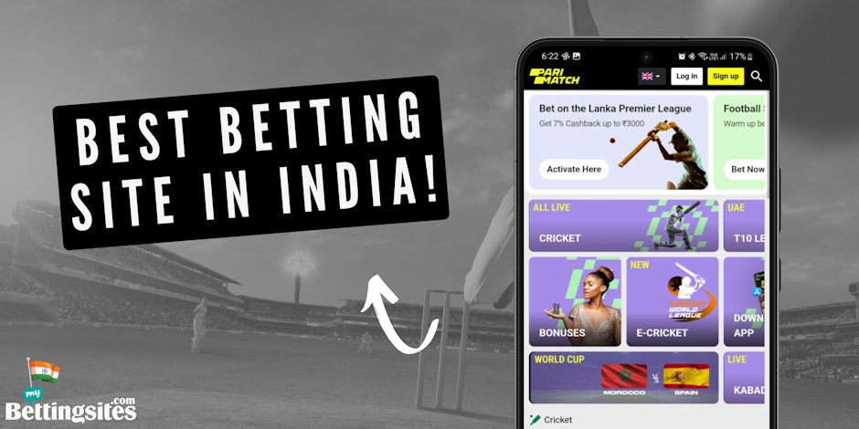 Banner with screenshot of Parimatch