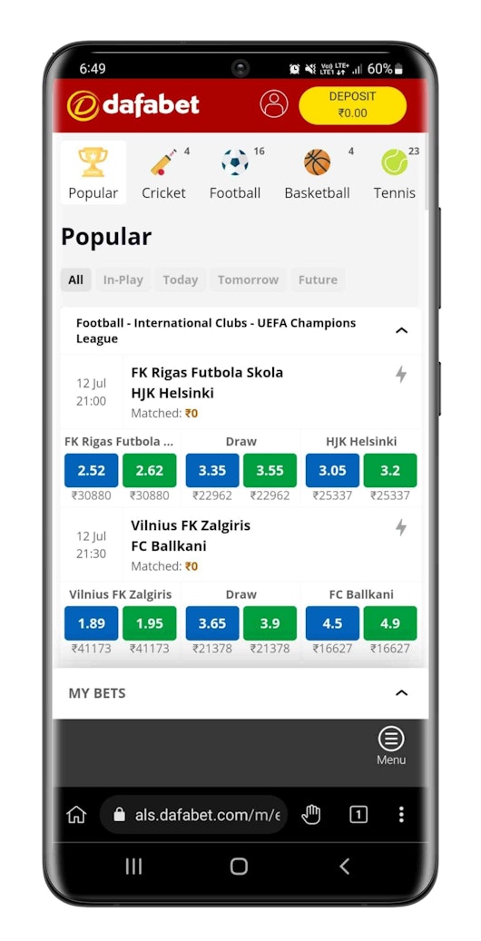 Dafabet Betting Exchange