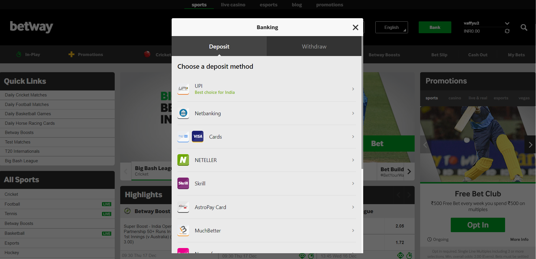 Betway Registration 6