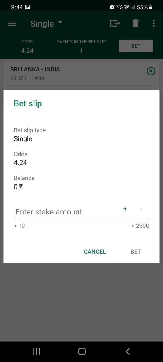 Betwinner Bet Slip