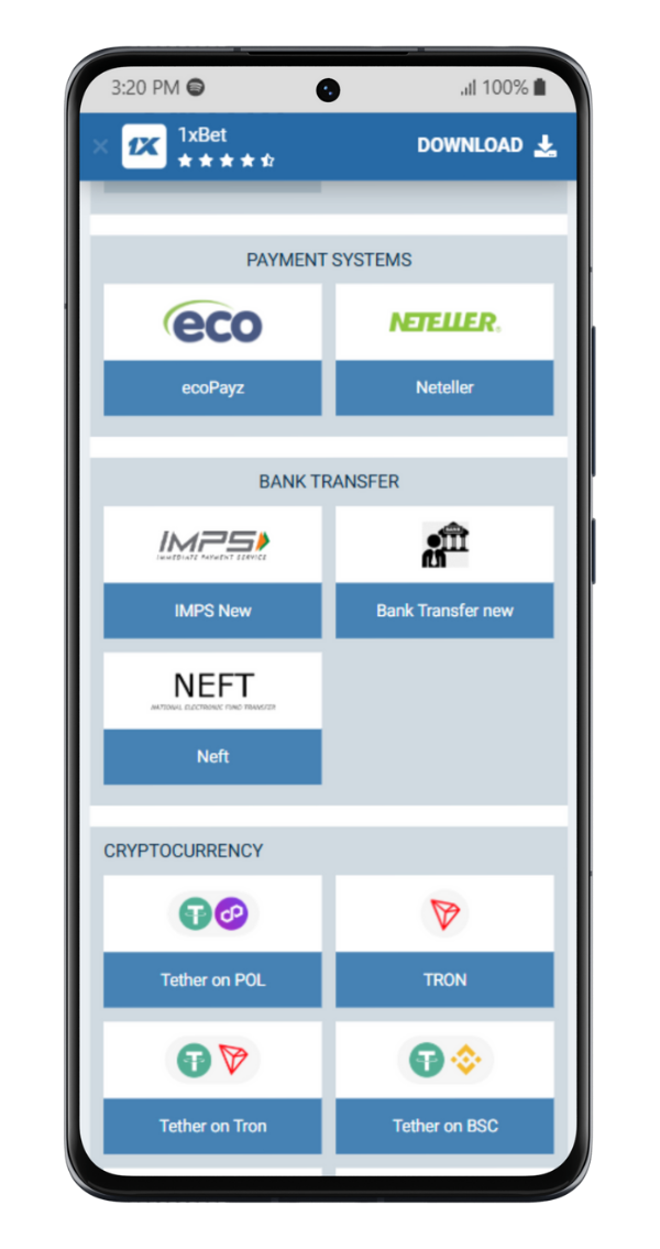 1x Bet Bank Transfer