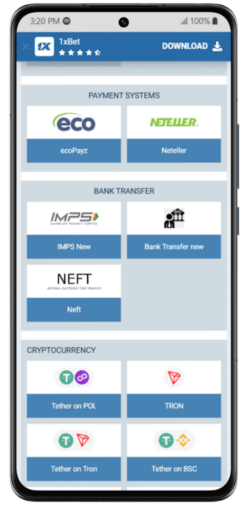 1x Bet Net Banking Betting Site