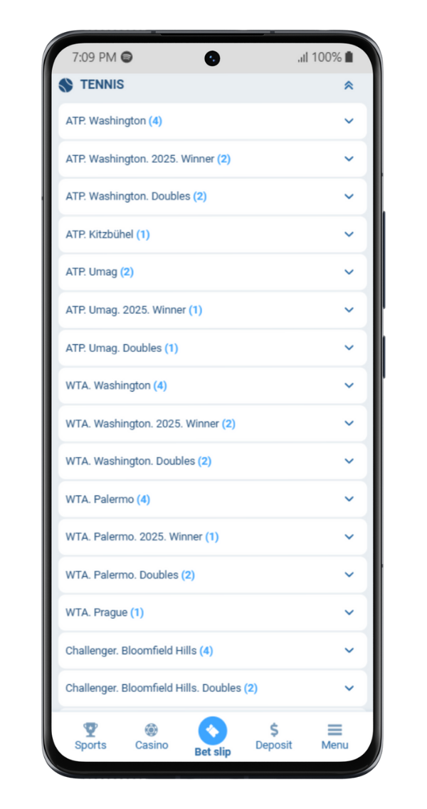 1x Bet Tennis Betting Fixtures