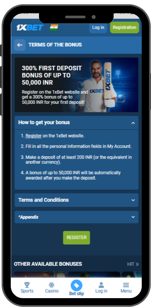 1x Bet Welcome Bonus India