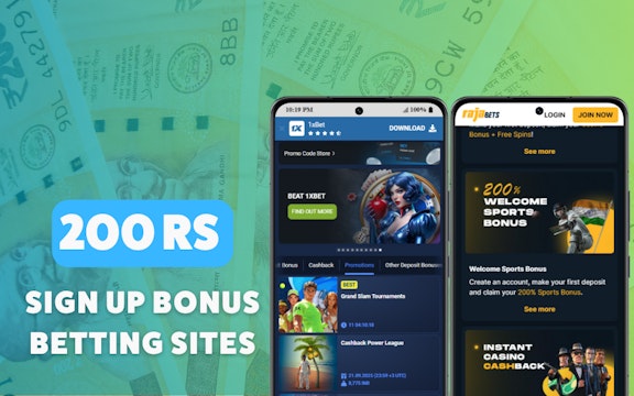 200 rupees Sign Up Bonus Betting Sites