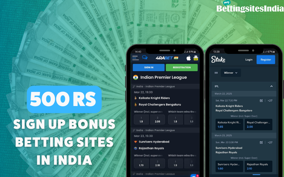500 rs Sign Up Bonus Betting Sites