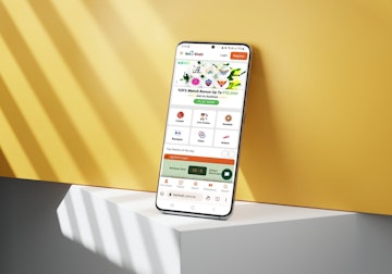 Bet Shah homepage on a mobile