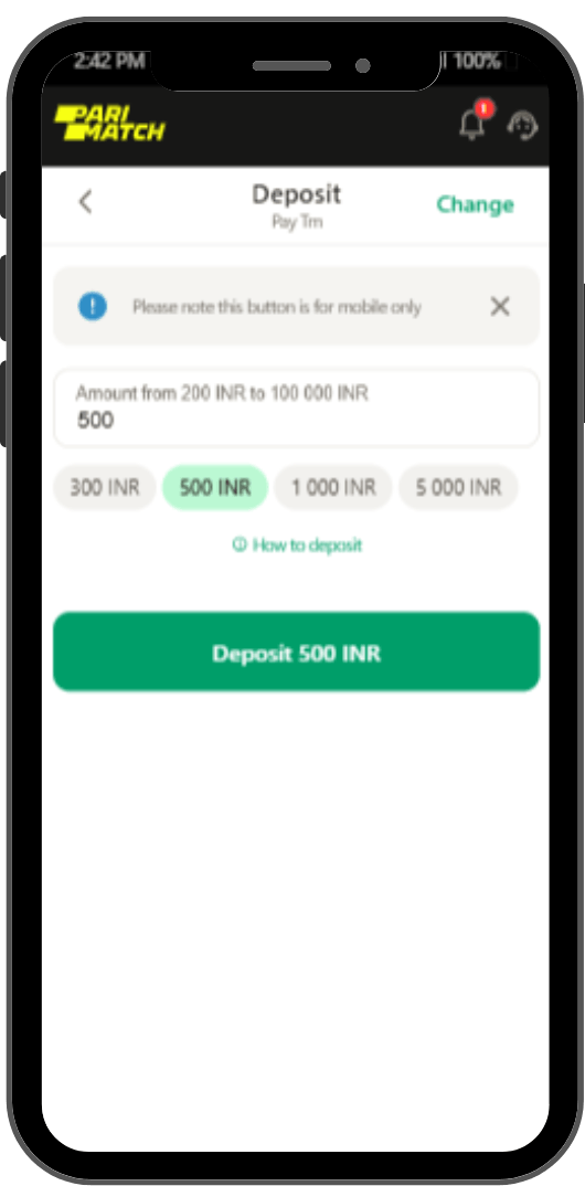 Parimatch Paytm Betting Site