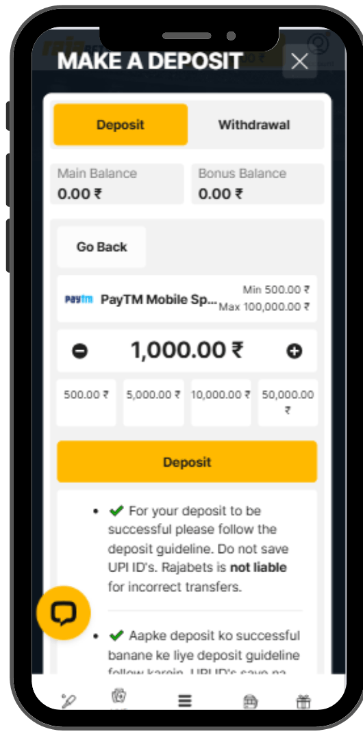 Rajabets Paytm Betting Site