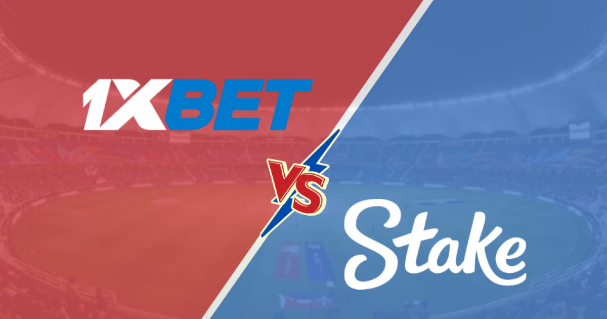 Comparaison visuelle entre 1xBet et Stake