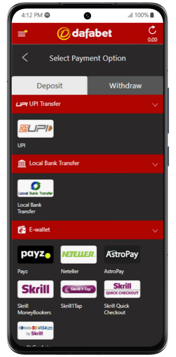 Dafabet Astropay Betting Site