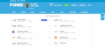 Fun88 Deposit Methods