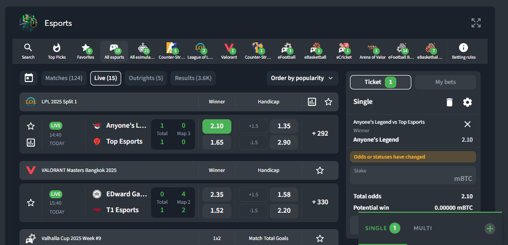 Sportsbet io e Sports